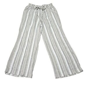 Briggs Ladies' Linen Blend Pull-On Pants  Women's Trousers Sz M Beach Travel